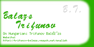 balazs trifunov business card